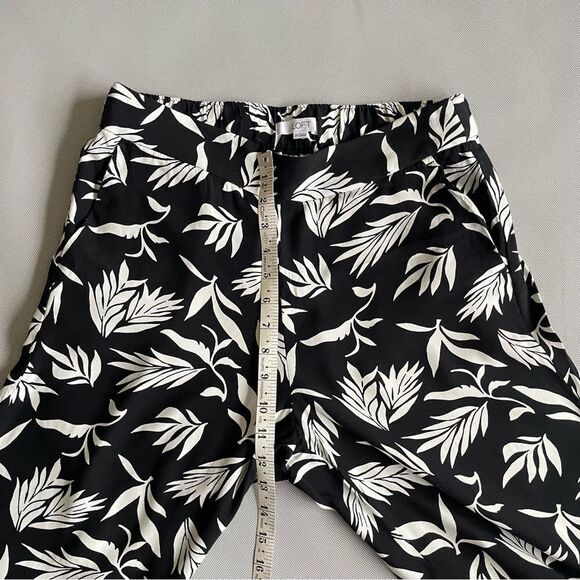 Loft Pull On Wide Leg Cropped Pants in Palm Women’s Size SP - Picture 7 of 10